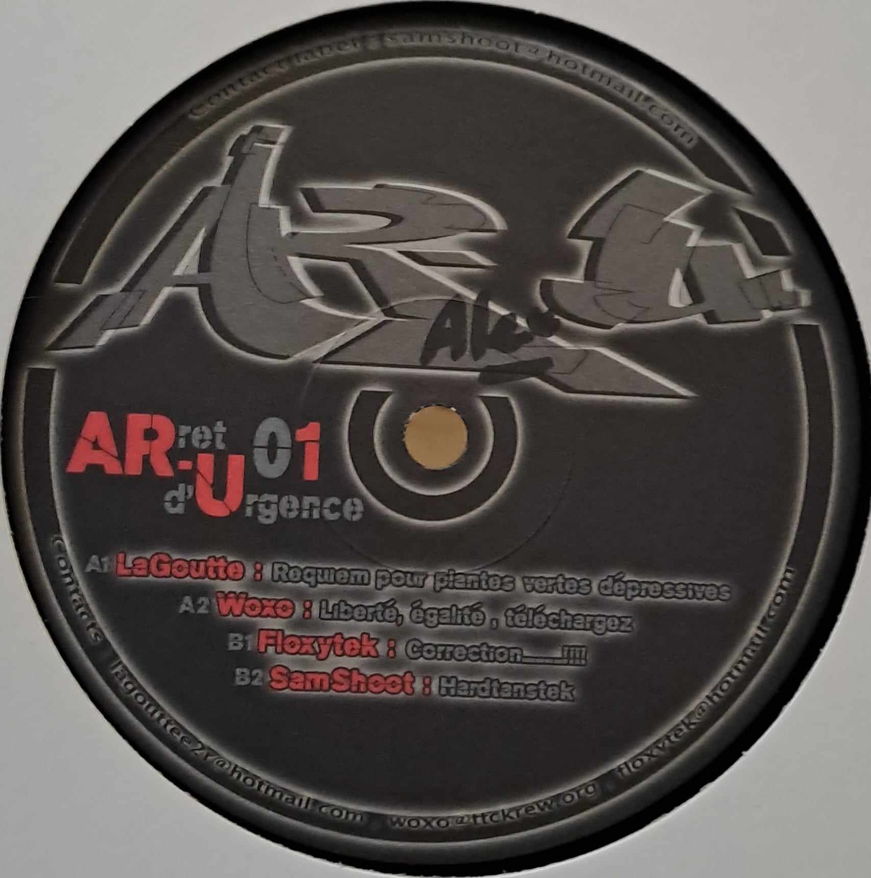 Arrêt d'Urgence 01 - vinyle freetekno